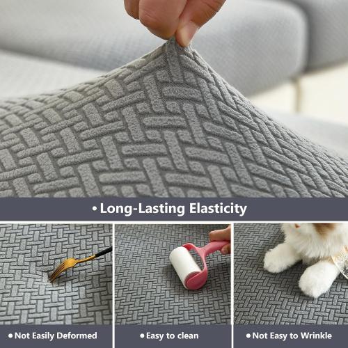 Magic Sofa Covers Magic Sofa Couch Covers 2024 New Wear-Resistant Universal Sofa Cover Stretch for Sectional Slipcovers (Texture-Gray,Large Single Seat Cover)