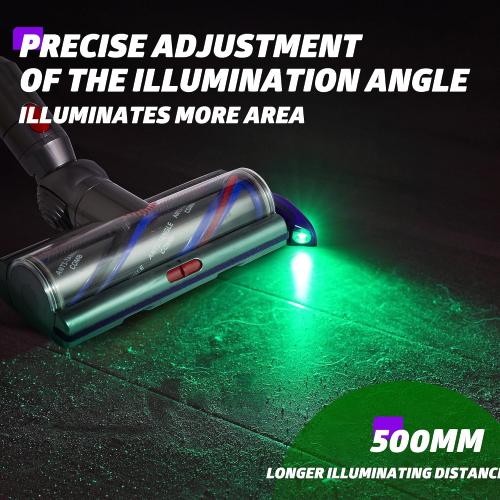 Vacuum Attachments Green Laser Light, Compatible with Dyson V8, V10, V11, V12, V15, Gen5 & All Vacuums, Deep Cleaning Supplies for Dog & Cat Owners, Reveal Hidden Dust on Hard Floor&Pet Hair (Purple)