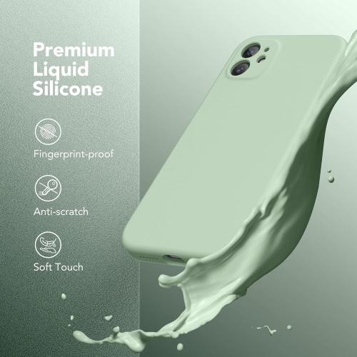 Magnetic for iPhone 11 Phone Case Silicone, Compatible with MagSafe, [Full Camera Protection][Screen Protector] Slim Shockproof Protective Case for iPhone 11 6.1, Light Cyan