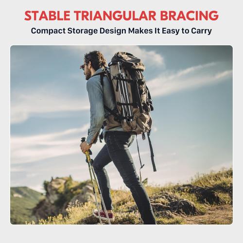 Starlink Gen 3 Tripod Stand, Adjustable Heavy Duty Mount for Outdoor Camping and RVing, Compatible with Starlink Gen 3/V4, Included Slide-in Tube Adapter, Easy Installation