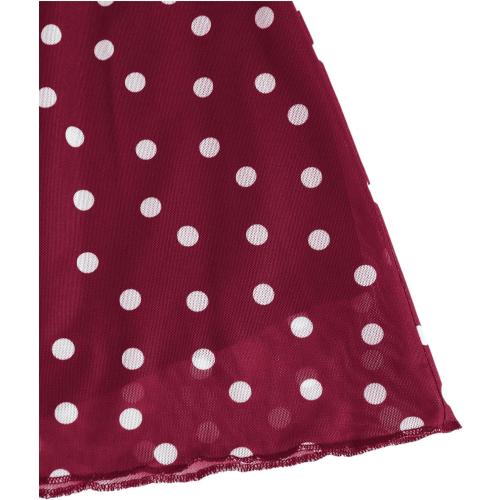 Verdusa Women's Polka Dots Mini Skirt Y2K Vintage Mesh Country Concert Outifits medium