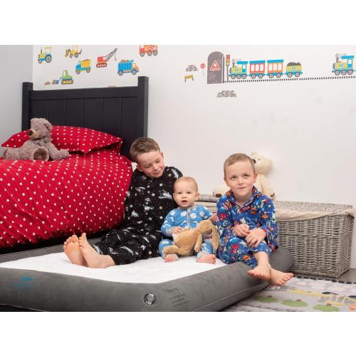 HUGBINO Inflatable Toddler Travel Bed - Kids Air Mattress - Portable Blow Up Bed for Children, Lightweight and Sturdy - Floor Beds and Mattresses for Youth, Durable Traveling Accessories for Toddlers