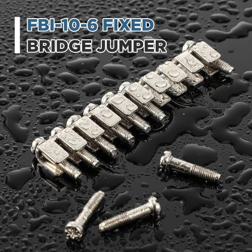 Zonon 10 Pcs FBI-10-6 Fixed Bridge Jumper 10 Pole Terminal Block Jumper Insert Pull Bridging Matching for Din Rail Terminal Block Matching UK2.5B UK5N