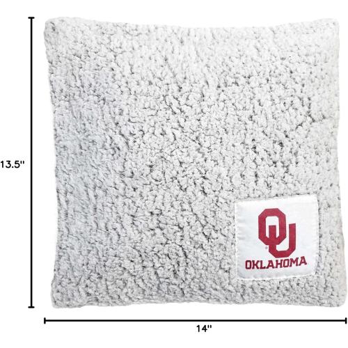 Campus Colors Two Tone Sherpa Throw Pillow, 14 x 14 Officially Licensed Plush Pillow for Home, College Dorm Room, or Gameday, Frosty Fleece Throw Pillow (Ohio State Buckeyes - Team Color)