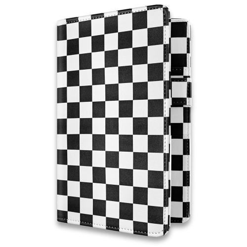 Waitress Server Book – Retro Checkerboard Server Wallet Organizer, Simple Guest Check Holder for Restaurant Waitstaff (Black & White，Small)