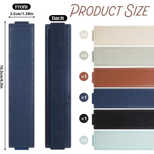 6 Pcs Elastic Pen Holder for Notebook, Adjustable Pen Sleeve Pouch with Elastic Band for Journal Planner Notebook,6 Colors