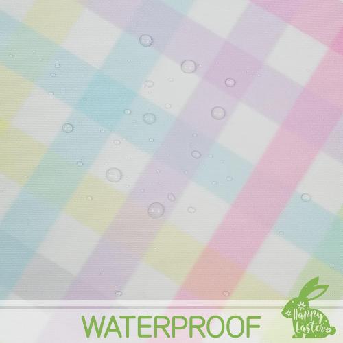 Easter Tablecloth 60 Inch X 84 Inch Rectangle Colorful Checkered Rainbow Plaid Table Cloths Spring Summer Watercolor Buffalo Check Plaid Spill Proof Table Covers for Kitchen Party Dinner Decoration