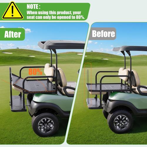 10L0L Universal Golf Cart Rear Seat Safety Grab Bar Hand Rail, Heavy Duty Metal Rear Safety Handle for EZGO TXT, RXV, Club Car, Black Powder Coated