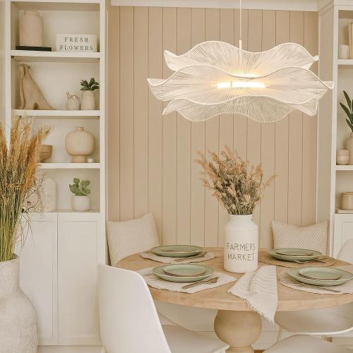 Golden Lighting Whisper Integrated LED Pendant in Matte White