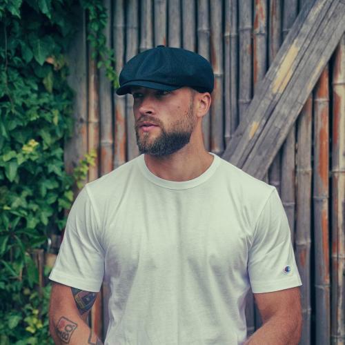 Product new, box inspected Sterkowski Rowdy Flat Cap for Men and Women | 100% Linen Newsboy Cap | Elegant 8 Panel Gatsby Cap