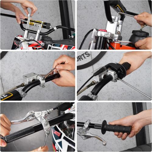 Universal 7/8 Inch 22mm Dirt Bike Handlebars, Upgraded Pit Bike Handlebar with Foam Pad for Motocross CRF YZF KXF KLX RMZ DRZ Pit Dirt Bike ATV Quad - Black