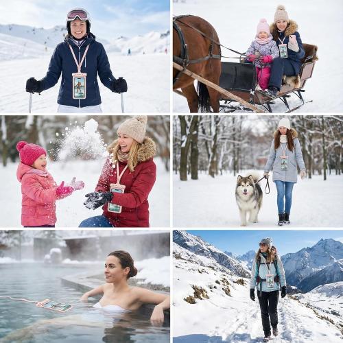 wellhouse 3D Waterproof Phone Pouch with Lanyard,Premium TPU100FT Deep Waterproof Phone Case for iPhone 17 16 15 14 13 12 Pro Max XS Samsung,Snorkeling, Surfing, Kayaking,Skiing,Hot Springs