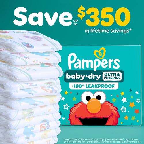 Pampers Diapers - Baby Dry - Size 2, 112 Count, Absorbent Disposable Infant Diaper (Packaging May Vary)