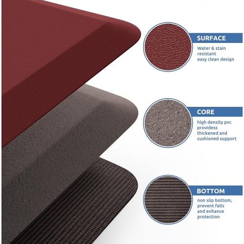 0.8 Thick Kitchen Mat Cushioned Anti Fatigue Rug Comfort Floor Mats | Water-Resistant, Non-Slip, Easy to Clean Comfort Floor Mat for Kitchen, Sink & Office, Multiple Colors & Sizes, 32 x 20