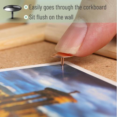 Mr. Pen- Thumb Tack, 500 Pack, Rose Gold, Flat Push Pins Bulk