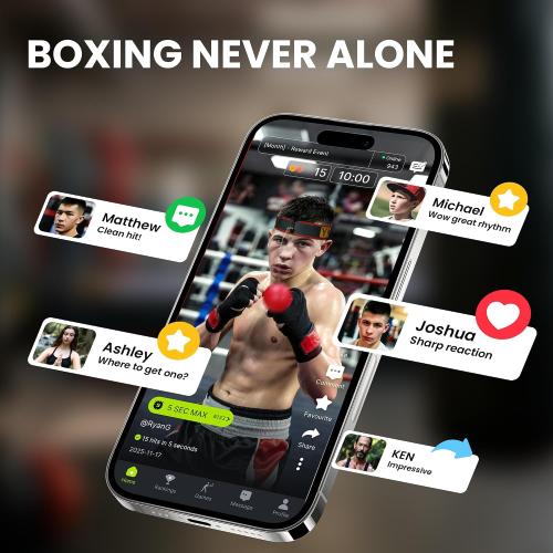YMX BOXING® Ultimate Reflex Ball Set with Counter App - 4 React Reflex Ball Plus 2 Adjustable Headband, Great for Reflex, Timing, Accuracy, Focus & Coordination Training for Boxing, MMA and Krav Mega