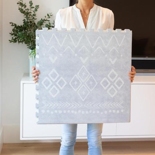 Lillefolk Baby Foam Play Mat - Baby Playmat | Tiles for Kids Interlocking Mat - Foam Baby Mat for Babies & Toddlers - Non Toxic Play Mat for Baby Tummy Time Mat 6x4ft Gray