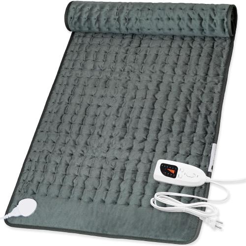 Deepsoon Heating Pad,Electric Heating Pads for Back,Gifts for Men Women | Dark Gray,40x20 Inch,Heating Pad for Abdomen Shoulder Knee,Dry/Moist Heat&Auto Shut Off,Heat Pads for Christmas Birthday Day