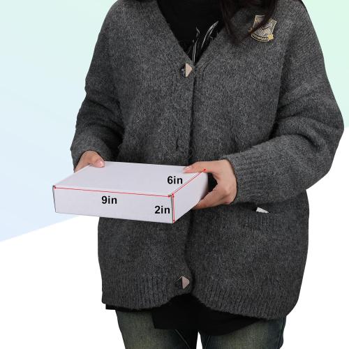 MEBRUDY 9X6X2 Shipping Boxes, 25 Pack White Literature Mailer Corrugated Cardboard Box for Small Business Mailing Packaging