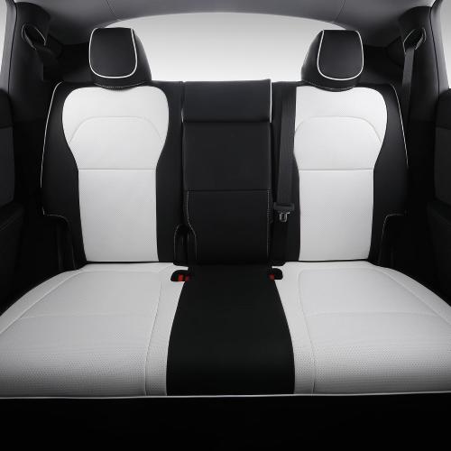 Custom Fit Seat Covers for 2025 2026 Tesla Model Y Juniper (5-Seater) - [NOT for 2026 Juniper RWD/AWD] - Ventilated Seats & Rear Screen Compatible - Nappa Leather Full Set Car Seat Protectors
