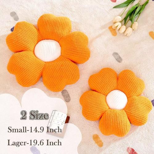 Flower Throw Pillow, Cute Flower Shaped Pillow Decorative Throw Pillow for Bed Couch, Soft Daisy Pillows Floor Seating Cushion Cushions