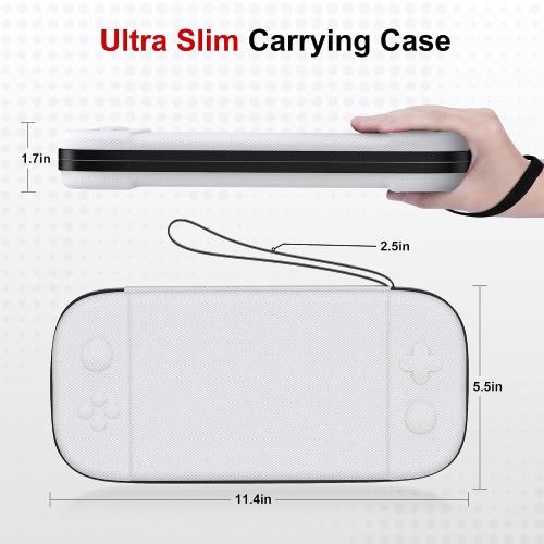 STARTRC GAMES Slim Carrying Case for Nintendo Switch 2 2025, Hard Shell Travel Case with 12 Game Card Slots, Portable Carry Bag for Switch 2 Console White