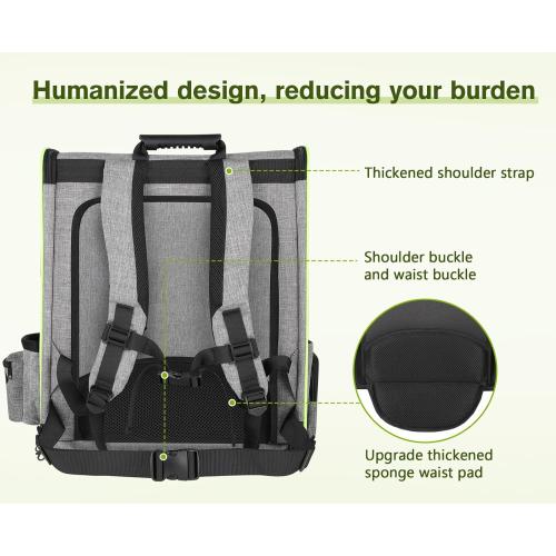 Pecute Pet Carrier Backpack, Large Cat Carrier Backpack Hold Up to 22 Lbs, Expandable cat Backpack with Breathable Mesh for Medium Dogs Cats, or 2 Small Pets, Dog Backpack Carrier for Travel Hiking