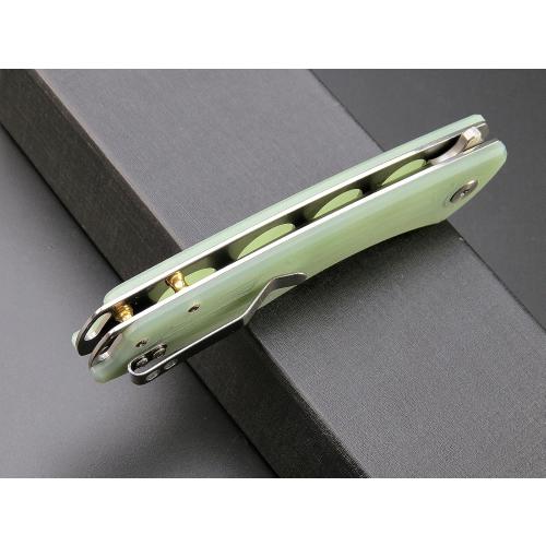 Eafengrow EF233 Folding Knife D2 Steel Blade G10 Handle EDC Tool Knives for Working Camping Hiking(jade)