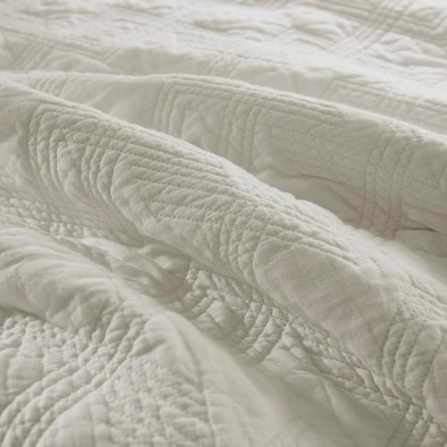 WDCOZY 100% Cotton Oversized King Quilt Set - Beige California Cal King Size Soft Lightweight Modern Bedspread, Farmhouse Country Rustic Coverlet, Textured Like Linen, Shabby Chic Bedding