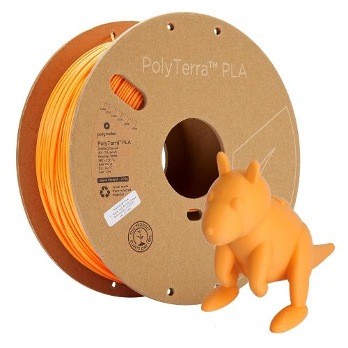 Polymaker Matte PLA Filament Sunrise Orange 1.75mm 1kg 3D Printing Filament, PolyTerra 3D Printer PLA Filament