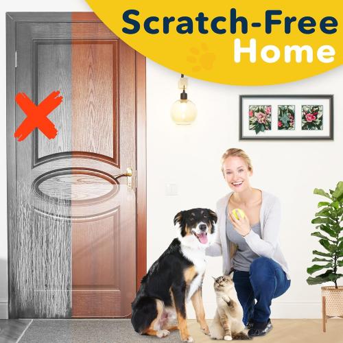 PROTECTO 35.5x24 Door Protector from Dog Scratching Cat & Dog Scratch Guard for Indoor/Outdoor Use Easy Install on Walls, Glass, Screen Doors (Damaged)