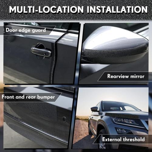 Frienda Car Door Edge Guards Door Sill Protector Automotive Entry Guard Anti Collision Scuff Sill Trim Protection Strips for Most Cars Vehicles Accessories(2.8 Inch Wide, 16.4 Feet,Black)
