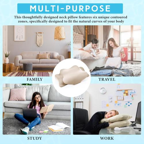 Hahafelt Cooling Cervical Neck Pillowcase,Champagne,Standard Size