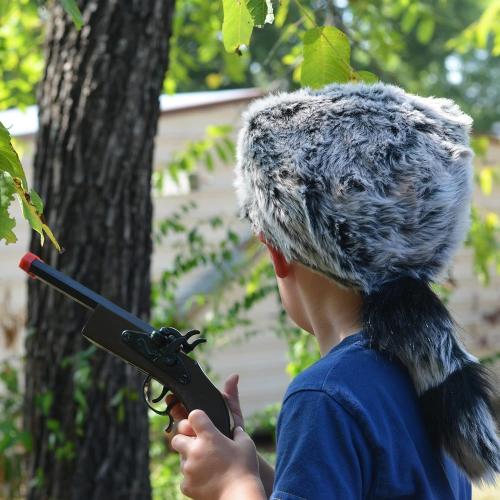 PARRIS CLASSIC QUALITY TOYS EST. 1936 Kentucky Rifle - Real Wood & Steel Single, Shot Cap Rifle, Solid One-Piece Wood Stock, Die-Cast Metal, Fires #917 Caps, Great Theatrical Prop, Pre-1898 Design