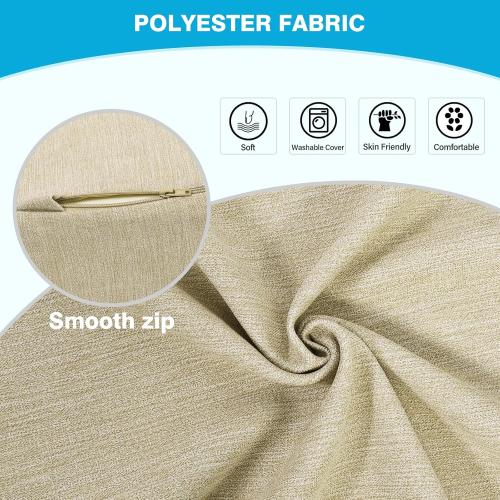 TANYOO Back Support Pillow for Recliner Dual Layer Lumbar Support Pillow with Gel Memory Foam Ergonomic Orthopedic Lumbar Cushions for Elderly Lower Back Pain Relief Washable Cover Khaki