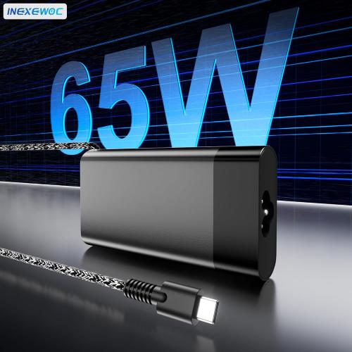 Slim 65W USB C Charger Compatible with HP Laptop Spectre X360,Spectre,Envy X360, Envy,Elitebook x360,Elitebook,Chromebook,Elite x2,ProBook Type C Fast Charging Power Cord Ac Adapter