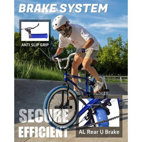 vollsch Freestyle BMX Bikes 18 20 Inch Kids Bicycle for 6-15 Years Old Teens, Boys, Girls, Beginner-Lever Riders,Multiple Colors