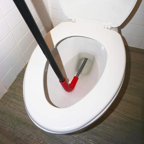 DrainX Toilet Auger Drain Plumbing Snake | Use with Drill or Manually, Angle Designed for Toilet Clogs, Plastic Guard for Porcelain Protection