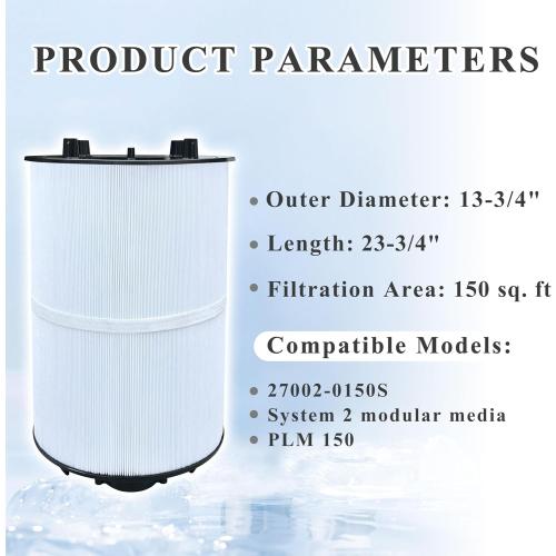 Pool Filter Compatible with PLM150, 27002-0150S, 150 sq.ft, 1 Pack