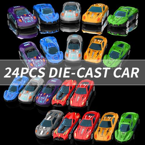 78-Inch Cars Trucks Toys for Toddler 1-3 2-4 3-5 4-7 Years Old Boys Kids, Transport Truck with 24Pcs Die-Cast Cars, Gifts for 3 4 5 6 Year Old Boys, Toddler Boy Toys Ages 3-5 4-7