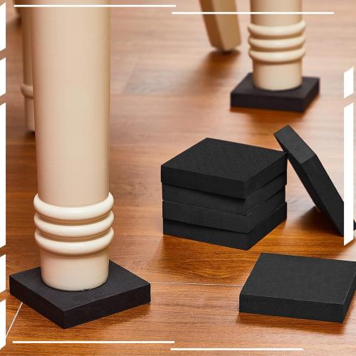 8 Pcs Non Slip Furniture Pads 4 x 4 x 3/4 Thick Foam Rubber Pad Heavy Duty Furniture Grippers Anti Vibration Rubber Feet Mat Floor Protectors for Hardwood Floors Washing Machines Chair Bed Table