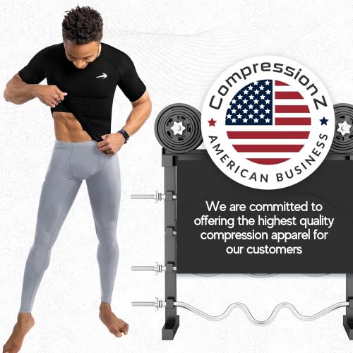 Size 2XL CompressionZ Men's Compression Pants for Workout, Sports|Base Layer Running Tights Leggings
