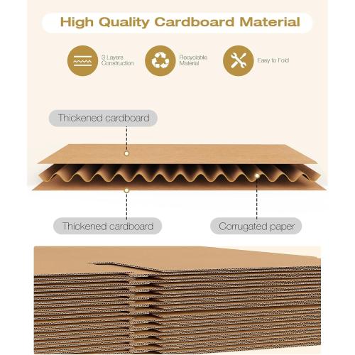 Magicheap 5 Pack Golf Club Shipping Boxes, 48x4x4 Inch Tall Corrugated Cardboard Golf Club Box for Shipping Packaging Moving Mailing