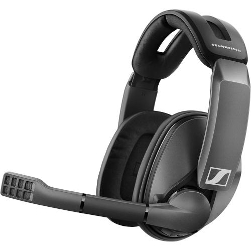 Sennheiser GSP 370 Over-Ear Wireless Gaming Headset, Low-Latency Bluetooth,Noise-Cancelling Mic, Flip-to-Mute, Audio Presets - PC, Mac, Windows, and PS4 Compatible - Black