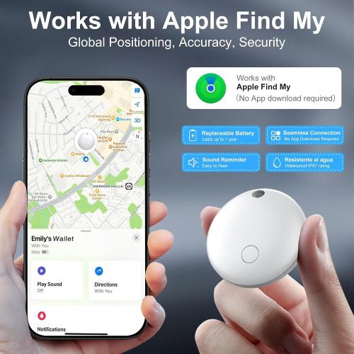 Air Tracker Tags-2 Pack, Smart Trackers, Item Locator Tags Works with Apple Find My | iOS Only | 2 Different Cases | Replaceable Battery | Water-Resistant | Item Finder for Key, Luggage, Backpack,Bike
