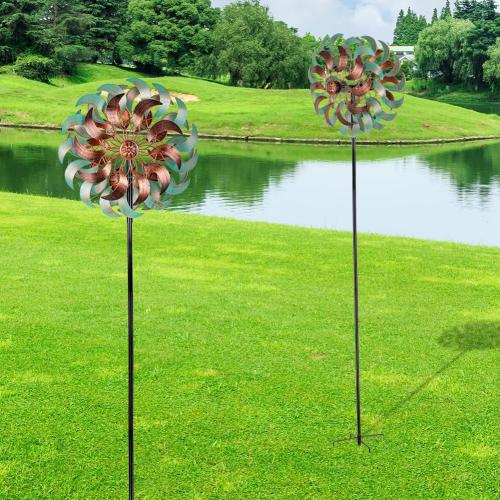 DREAMSOUL 360° Wind Spinners Outdoor, Metal Wind Spinner 64 Inch Windmill for Yard Garden Outdoor Decor