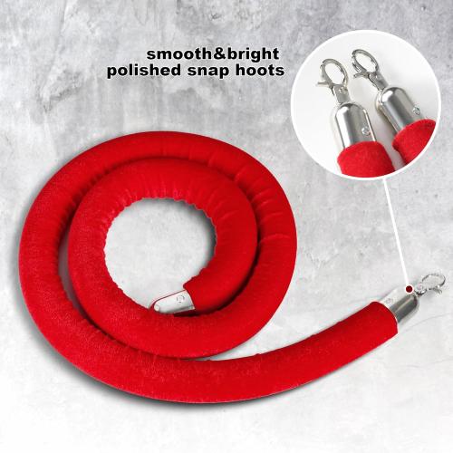 2 Pack Stanchions Post with Velvet Rope, Crowd Control Stanchions, Queue Pole for for Movie Theater, Party Supplies …