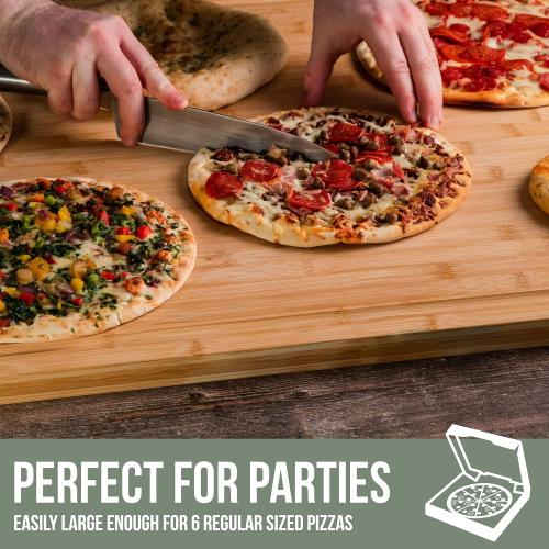 36x24 Massive Extra Large Cutting Board for Kitchen 36 X 24 by Grizzly Living - Heavy Duty Bamboo Chopping Boards for Meat, Veg & Charcuterie - Large Wooden Stove Top & Countertop (36 x 24)