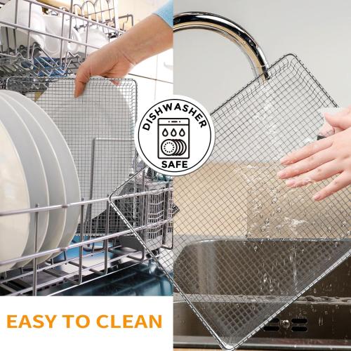 Air Fryer Basket Replacement for Frigidaire FRIGPEREAFT, 18.4 x 15.2 Mesh Tray for Frigidaire 30 Ranges and Wall Ovens, Gallery Series Stainless Steel Air Fryer Basket, Dishwasher Safe