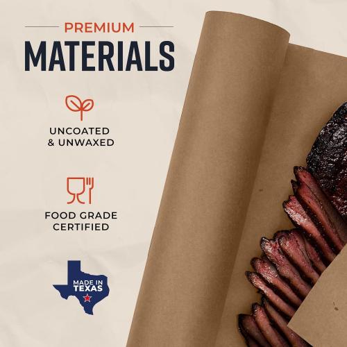 Bryco Goods 24 Inch x 175 Feet, Brown Butcher Paper Roll, Unbleached, Uncoated, Unwaxed, Food-Grade, Wide Kraft Paper for BBQ, Smoking, Grilling, Wrapping Meat, Table Covering - USA Made